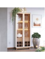 Cristaleira Guanabara Off White Freijó- Colibri