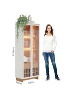 Cristaleira Guanabara Off White Freijó- Colibri