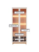 Cristaleira Guanabara Off White Freijó- Colibri