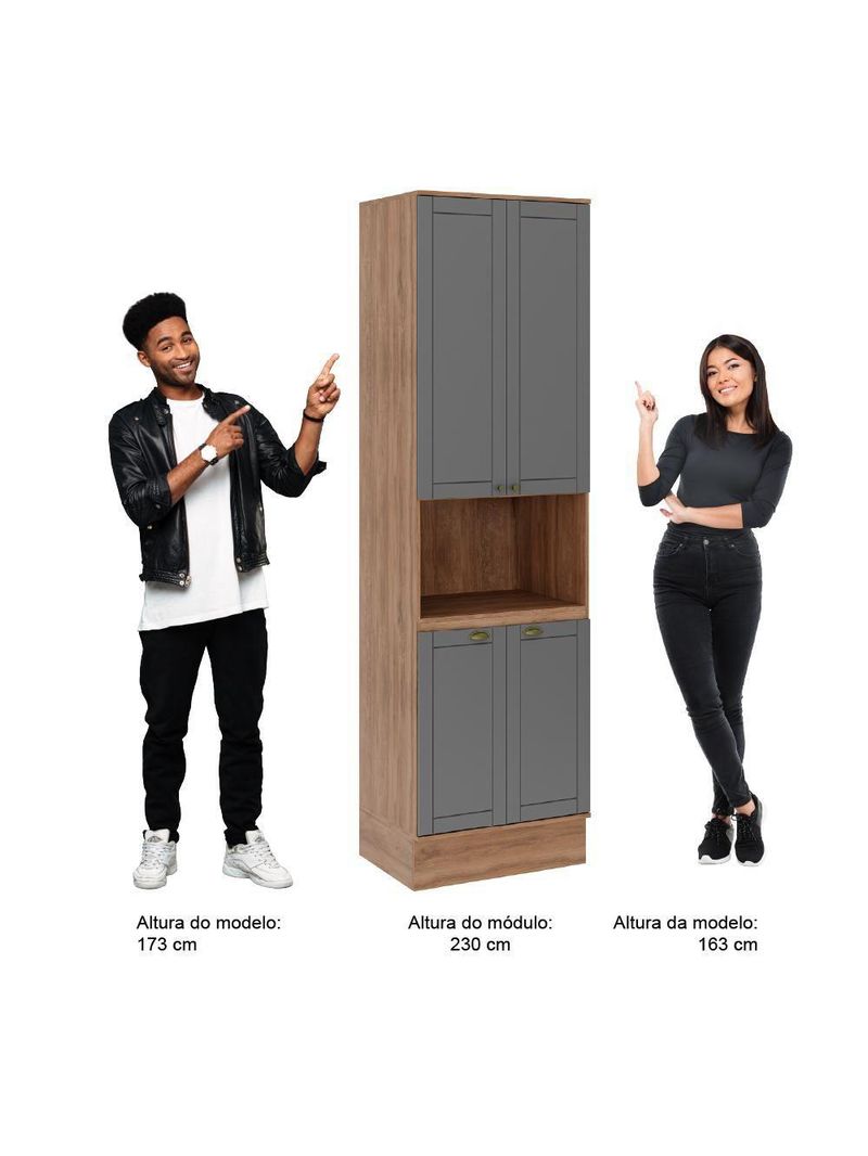 Torre Quente Milla Nog/cinza 70cm Carraro