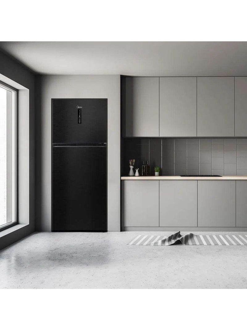 Geladeira Midea MD-RT645MTA Frost Free Duplex 463L Inox Black Edition Painel Touch e LED Preto – 127V