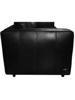 Sofá De Couro Guarujá 4 Lugares Soft Preto - Mempra Design