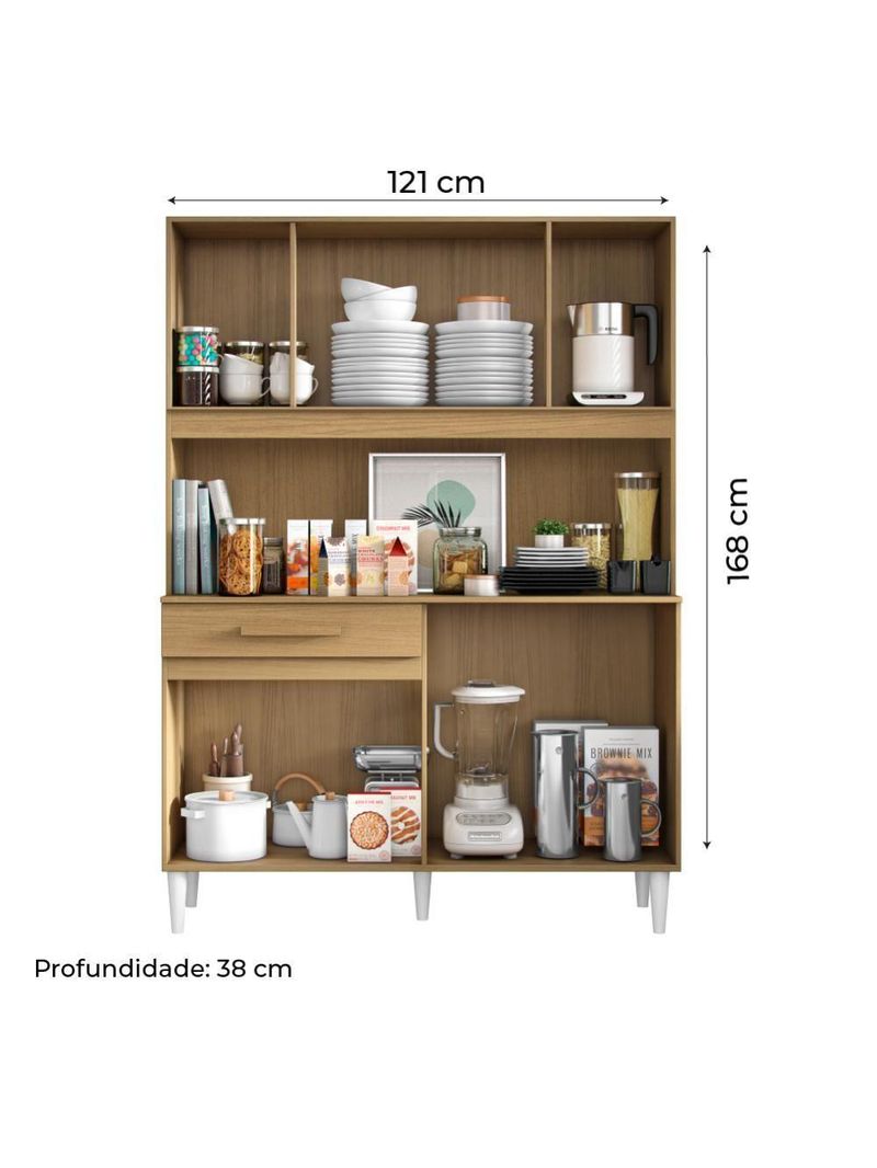 Armário De Cozinha Marina Atacama/Grafite