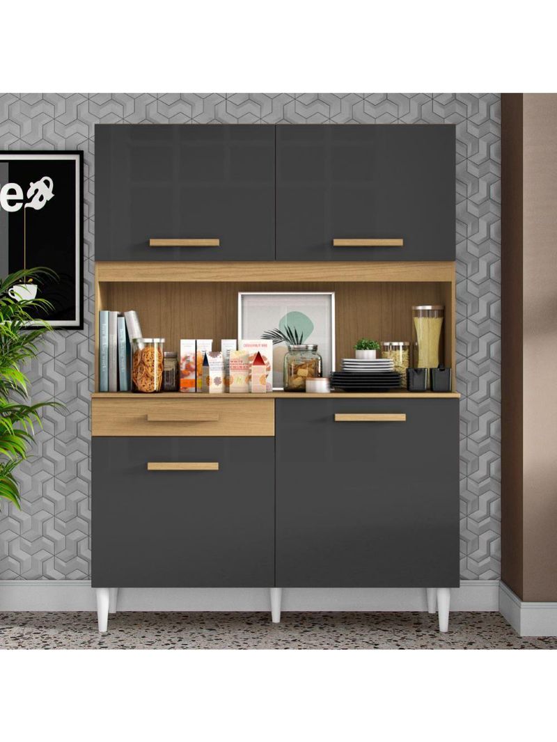 Armário De Cozinha Marina Atacama/Grafite