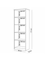 Estante Livreiro Multi 4 Prateleiras 1,71m Office Jequitibá J&a Jequitibá