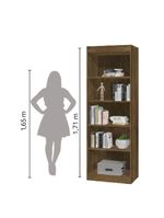 Estante Livreiro Multi 4 Prateleiras 1,71m Office Jequitibá J&a Jequitibá