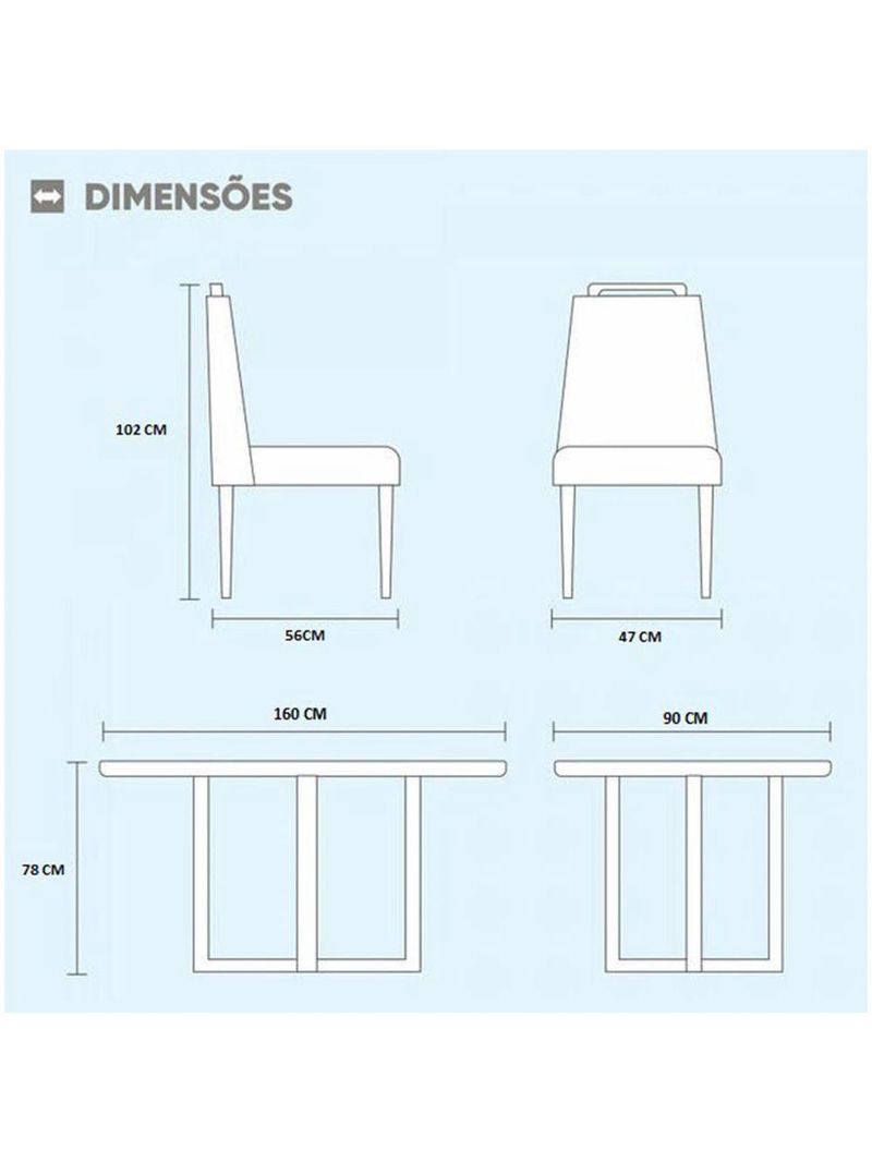 Conjunto Sala de Jantar 6 Lugares Mesa Lisy e 6 Cadeiras em Veludo - Móveis Mix - Cor: Mel/Off White
