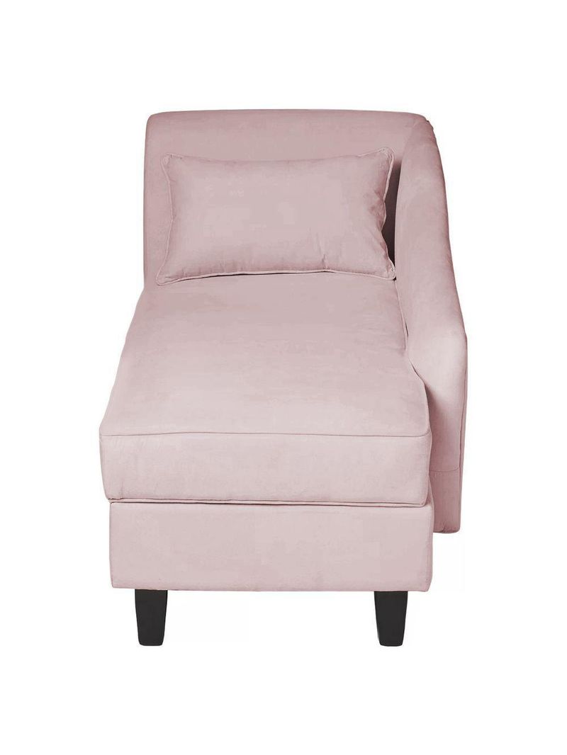 Recamier Diva França 1,60m Suede Rosa Bebe - Inova Decor