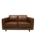 Sofá De Couro Guarujá 2 Lugares Soft Mel - Mempra Design