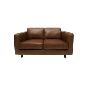 Sofá De Couro Guarujá 2 Lugares Soft Mel - Mempra Design