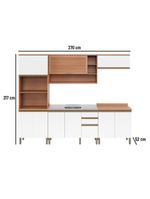 Cozinha Completa Thela Bárbara Torre Quente E Balcão P/ Pia Freijó/branco