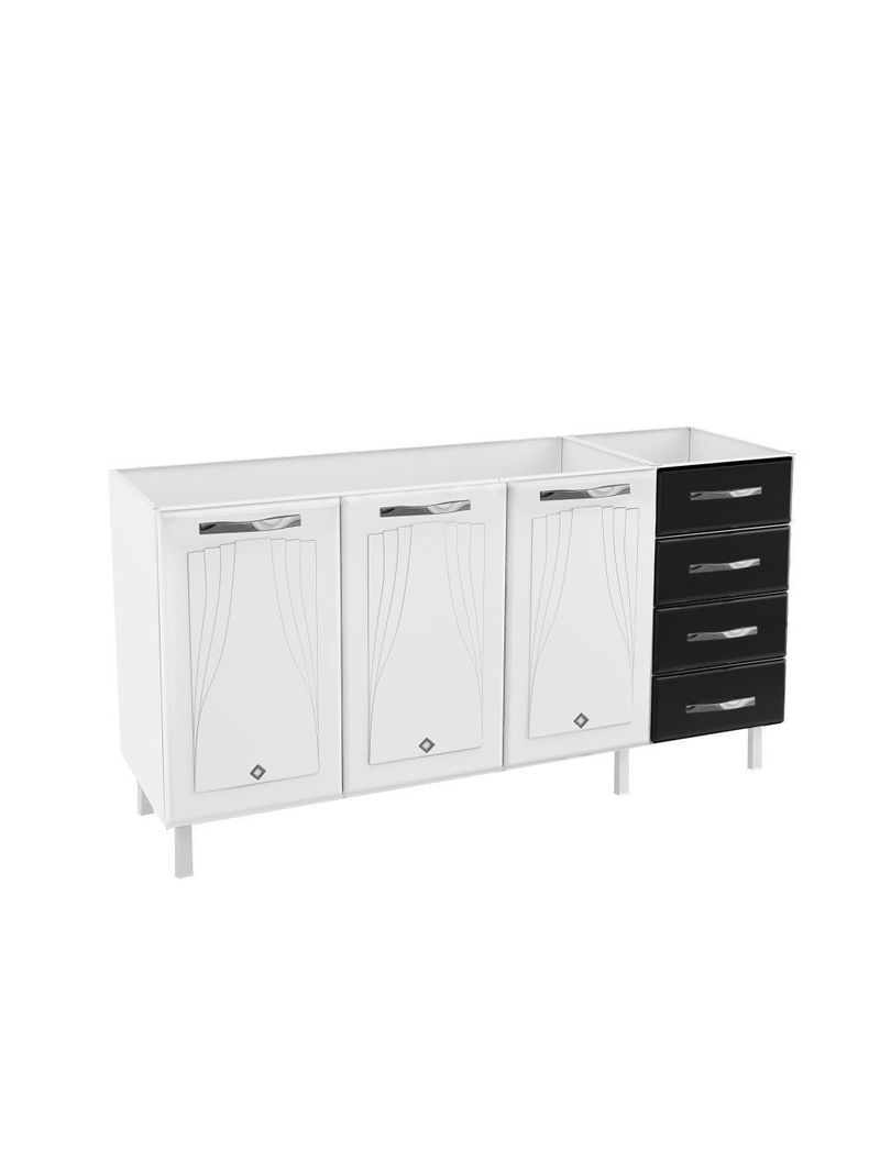 Balcão de Cozinha de Aço Telasul Star New S/tampo P/ Pia