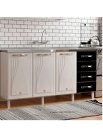 Balcão de Cozinha de Aço Telasul Star New S/tampo P/ Pia