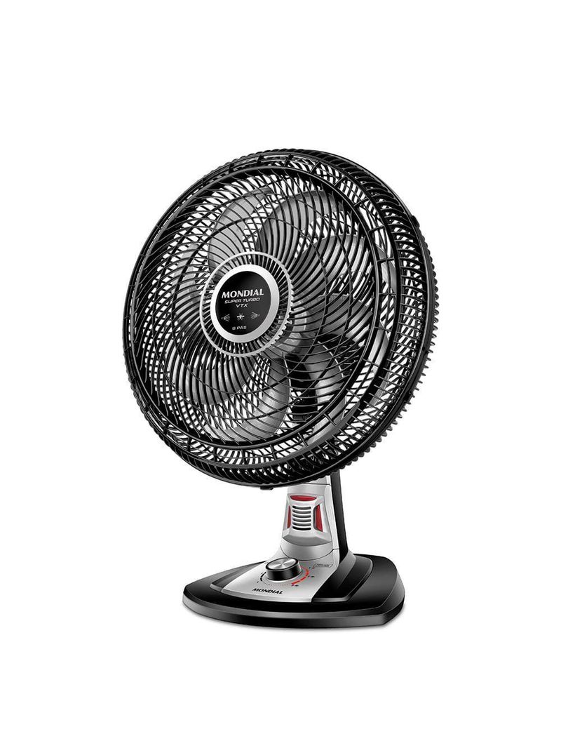 Ventilador De Mesa Mondial Turbo 8 Pás 40 Cm Repelente Pastilha Vtx-40-8p-rp Vent 40cm-127v-preto/prata