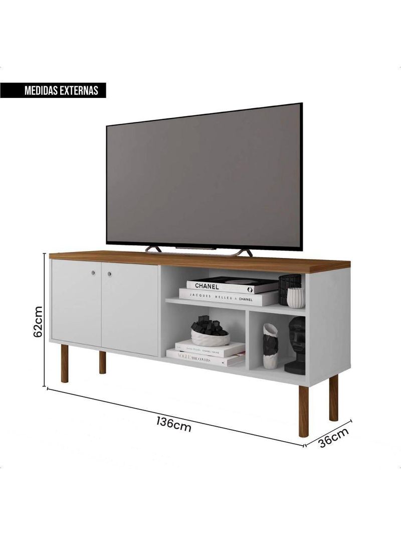 Bancada Para Tv Até 60 Polegadas Multi Branco Caemmun