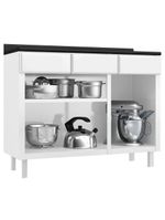 Balcão Gabinete de Cozinha Aço Telasul Topázio com Tampo