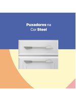 Balcão Gabinete de Cozinha Aço Telasul Topázio com Tampo