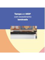 Balcão Gabinete de Cozinha Aço Telasul Topázio com Tampo