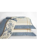 Kit Edredom Martin Queen Estampado + Lençol 07 Peças - Palha