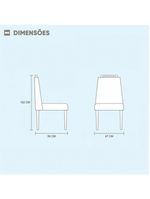 Conjunto 4 Cadeiras Safira Em Madeira Maciça Móveis Mundial Cinza Profundo