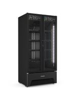 Expositor Optima Porta Dupla Slim Vb70ah All Black Metalfrio Refigerador 752 Litros All Black 220v