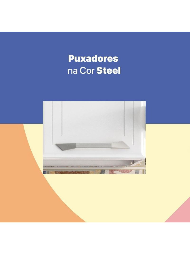 Armário de Cozinha de Aço Aéreo Telasul Topázio Branco