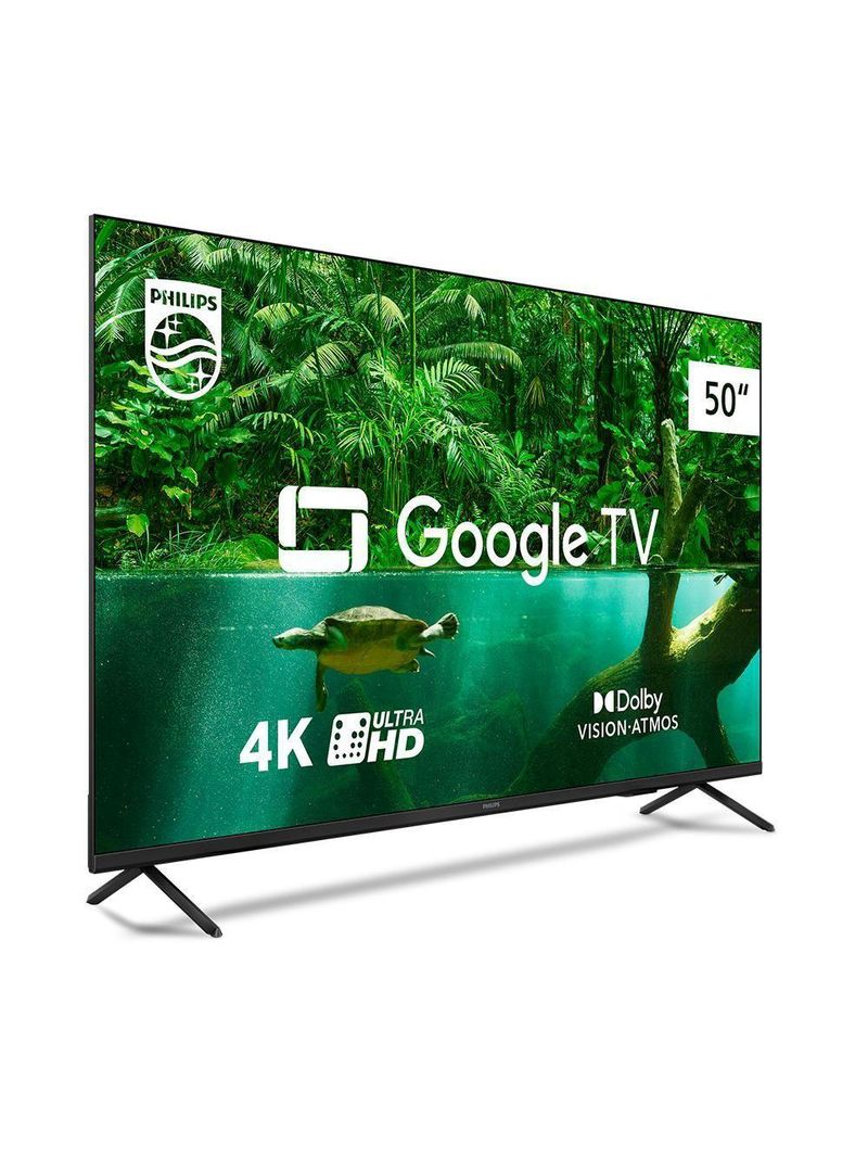 Smart Tv Philips Led 50" 4k Uhd Pug7408/78 Google Tv, Wi-fi E Bluetooth Integrados