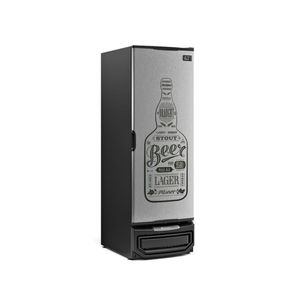 Cervejeira Vertical Com Porta Cega Adesivada Gcb57gw Gelopar Refrigerador 578 Litros Inox 220v