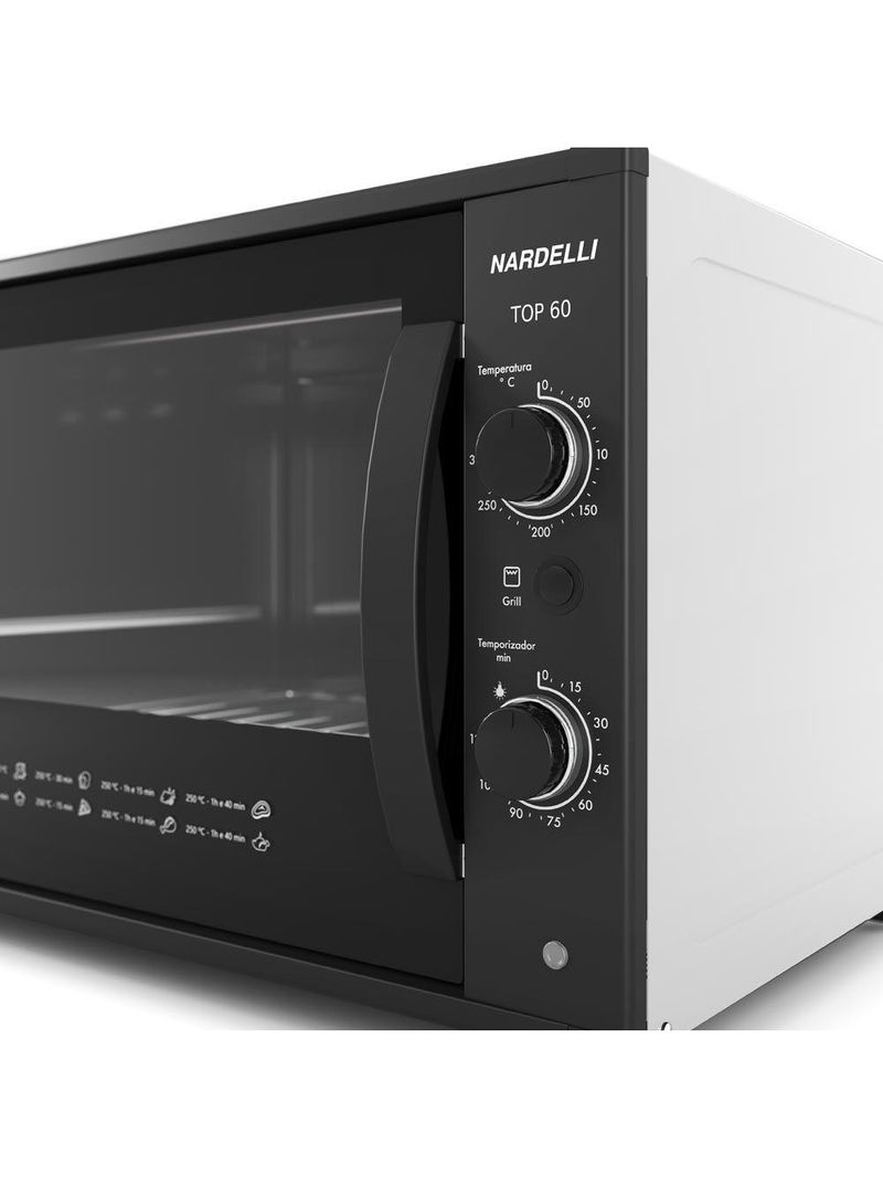 Forno Elétrico De Bancada Nardelli Top 60 Litros Branco 110V