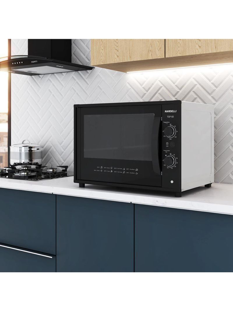 Forno Elétrico De Bancada Nardelli Top 60 Litros Branco 110V