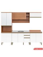 Cozinha Completa Thela Bárbara C/ Balcão De Pia Freijó/branco