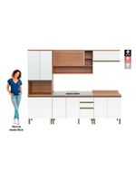 Cozinha Completa Thela Bárbara C/ Balcão De Pia Freijó/branco