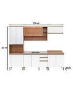 Cozinha Completa Thela Bárbara C/ Balcão De Pia Freijó/branco