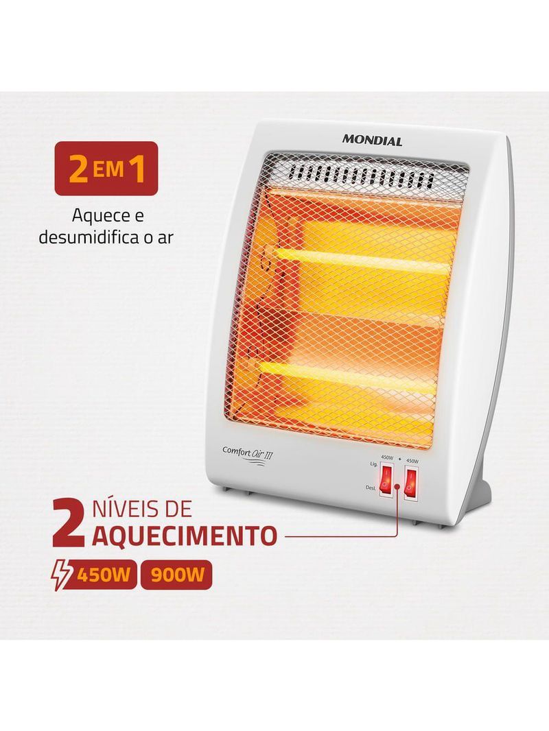 Aquecedor Quartzo Comfort Air III Mondial 220V