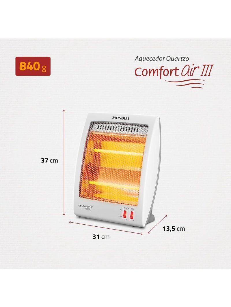 Aquecedor Quartzo Comfort Air III Mondial 220V