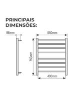 Toalheiro Térmico 2 Toalhas Com Fio Lado Esquerdo Classic Duo02b Toalheiro Duplo Branco Bivolt