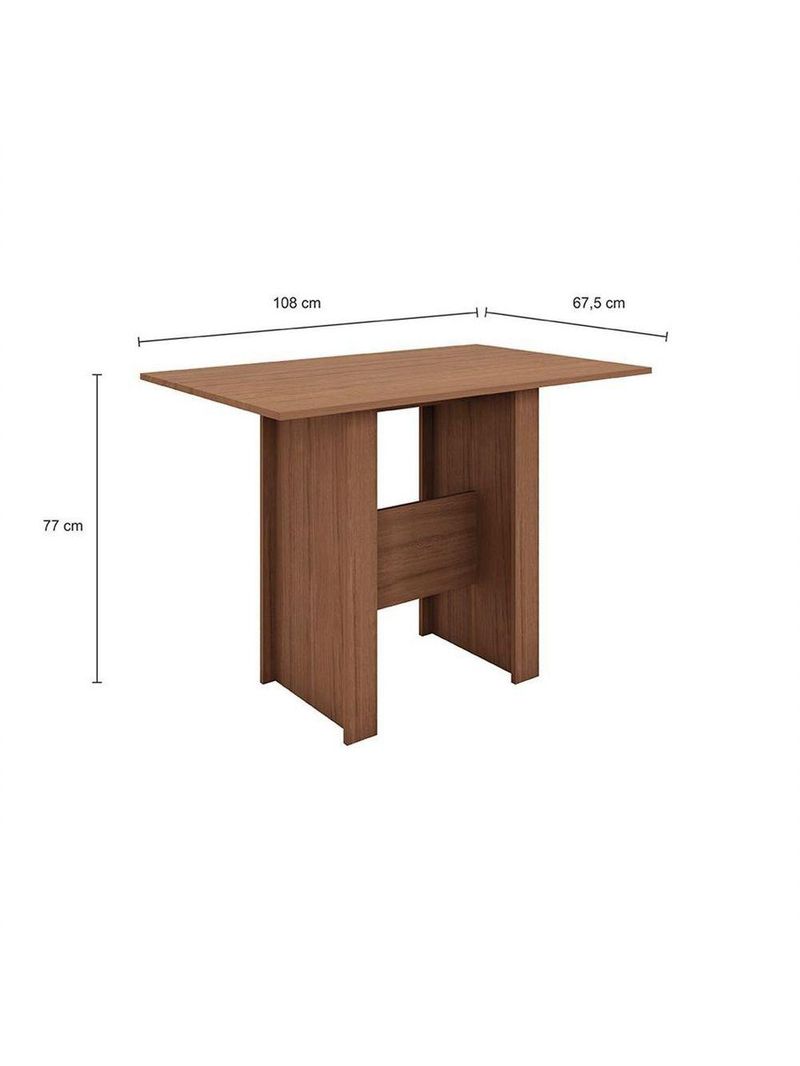 Conjunto Mesa De Jantar 4 Lugares Milano Carvalho Com Savana