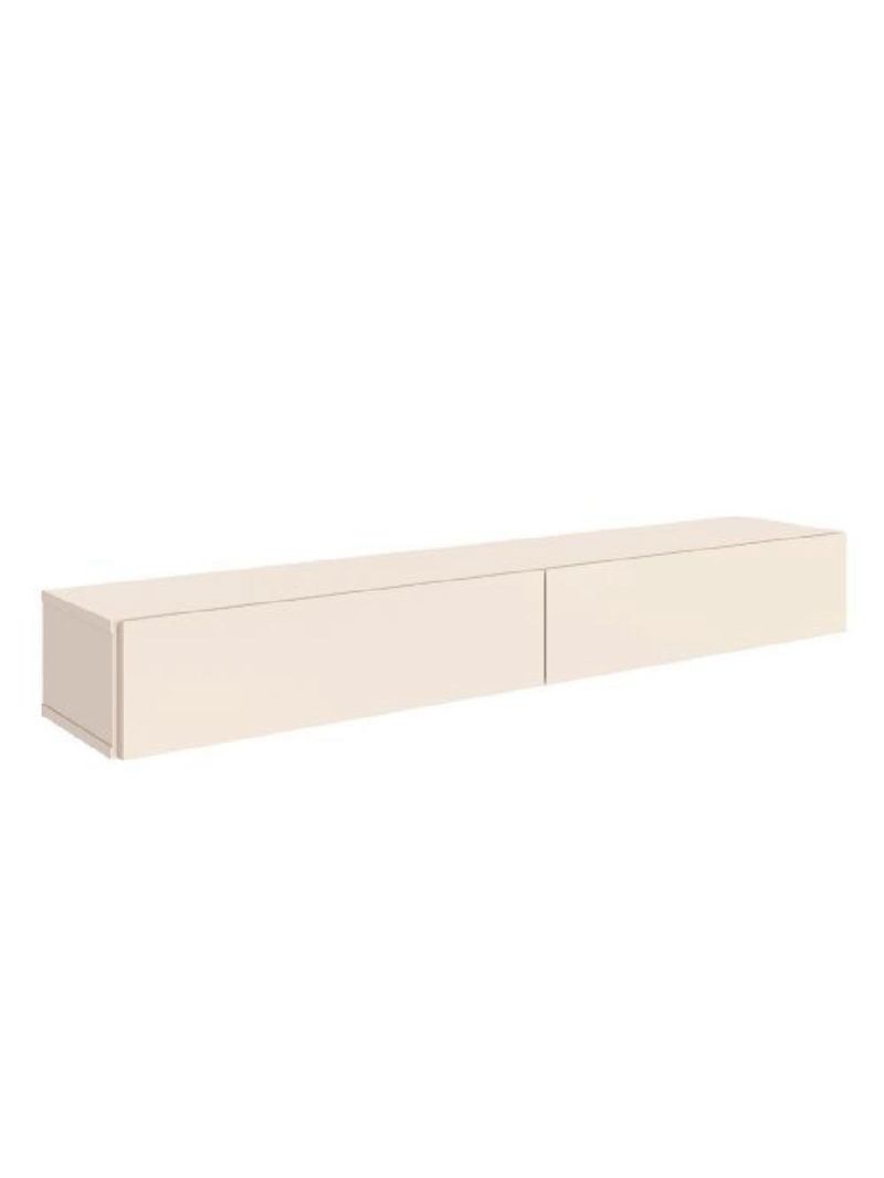 Rack Suspenso Para Painel Ou TV Até 75 Polegadas 2 Portas 2,00m Off White EDN