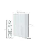 Guarda-roupa Solteiro Alonzo 4 Portas 2 Gavetas Branco Lopas