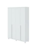 Guarda-roupa Solteiro Alonzo 4 Portas 2 Gavetas Branco Lopas