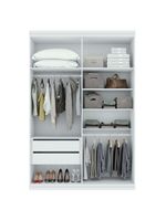 Guarda-roupa Solteiro Alonzo 4 Portas 2 Gavetas Branco Lopas