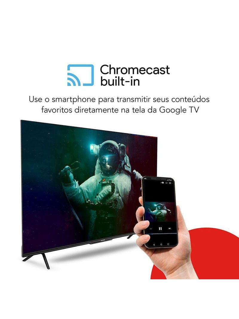 Smart TV AIWA 75” GOOGLE TV 4K Comando de voz Dolby Vision&Atmos AWS-TV-75-BL-01-G