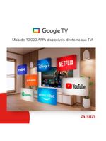 Smart TV AIWA 75” GOOGLE TV 4K Comando de voz Dolby Vision&Atmos AWS-TV-75-BL-01-G