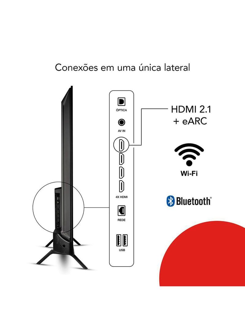 Smart TV AIWA 75” GOOGLE TV 4K Comando de voz Dolby Vision&Atmos AWS-TV-75-BL-01-G