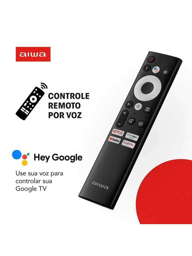 Smart TV AIWA 75” GOOGLE TV 4K Comando de voz Dolby Vision&Atmos AWS-TV-75-BL-01-G
