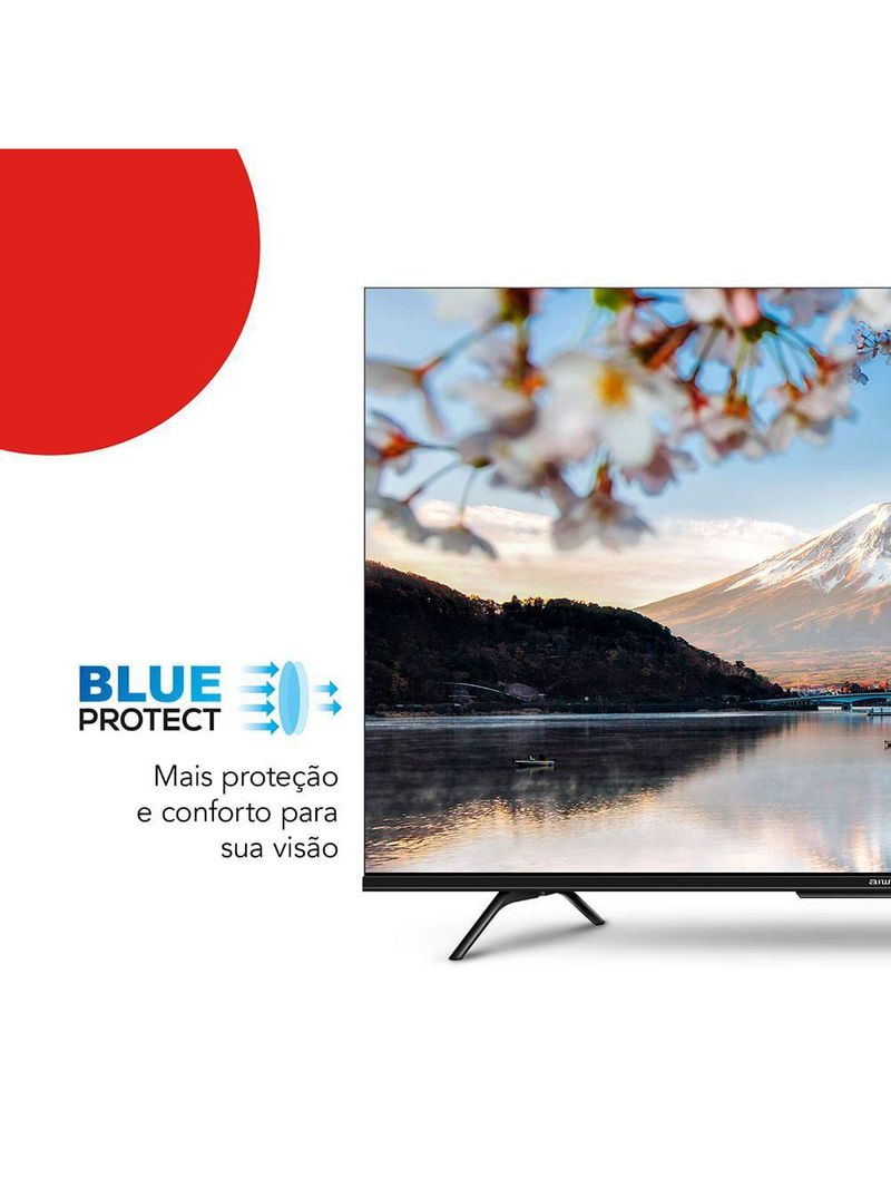 Smart TV AIWA 75” GOOGLE TV 4K Comando de voz Dolby Vision&Atmos AWS-TV-75-BL-01-G