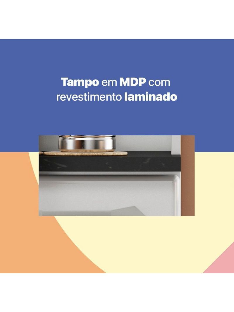 Armário De Cozinha Aço Kit Telasul Topázio Smart Branco