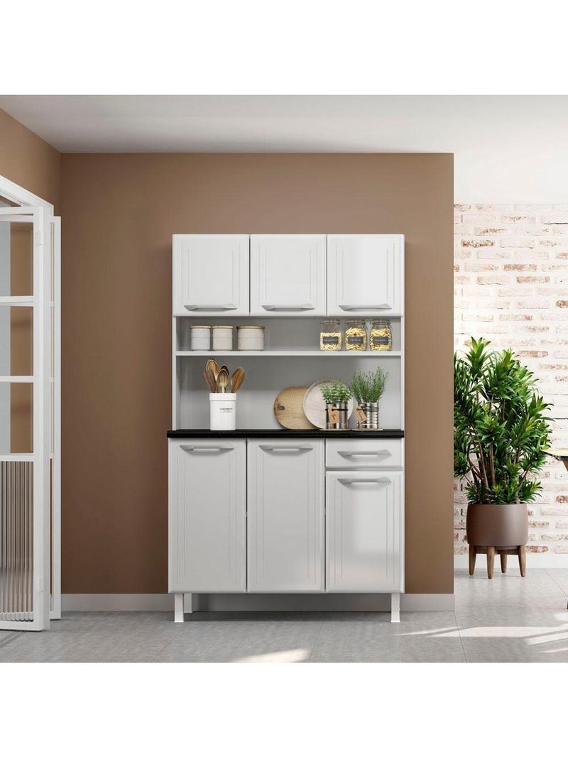 Armário De Cozinha Aço Kit Telasul Topázio Smart Branco