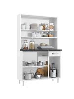 Armário De Cozinha Aço Kit Telasul Topázio Smart Branco
