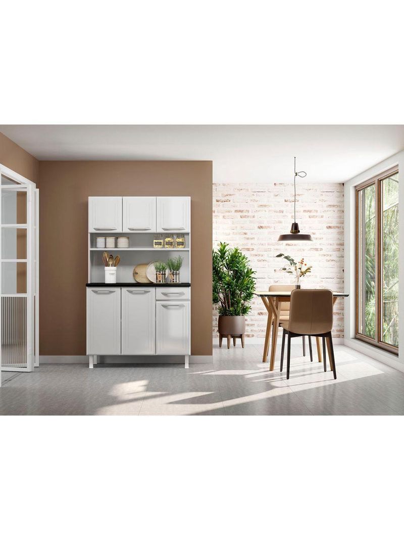 Armário De Cozinha Aço Kit Telasul Topázio Smart Branco